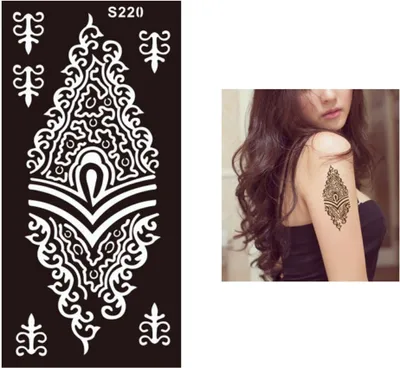 Produktbild von Henna Tattoo Schablone Airbrush Stencil Ornamente