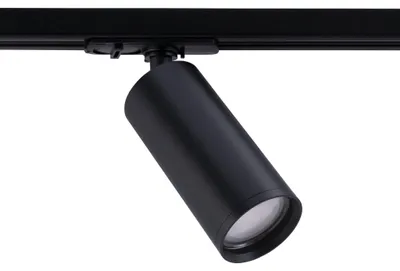 Image de Ledvion systeme rail LED monophase Noir 1 spot sans ampoule GU10