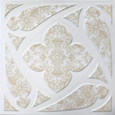 Produktbild von Deckenplatten aus Styropor XPS - Farbige Dekorplatten leicht & formfest - (2QM Sparpaket NR.69 DB 50x50cm) Polystyrol Wandverkleidung Decke Paneel
