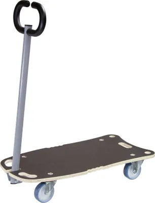 Produktbild von WAGNER Transporthilfe STAR CARRIER MAXIGRIP - 80 x 40 x 14,5 cm, Rollen Ø 100 mm soft, Deichsel 80 cm, Tragkraft 300 kg - 20118701