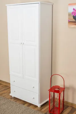 Produktbild von Garderobenschrank, Farbe: Weiß 195x84x42 cm