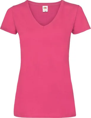 Produktbild von Damen T-Shirt Lady-Fit Valueweight V-Neck T - Fuchsia, S