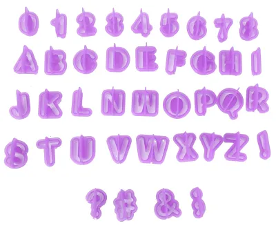 Produktbild von 40 Stück DIY Kekse Form Alphabet Anzahl Kekse Schokoladenschneider Backzubehör