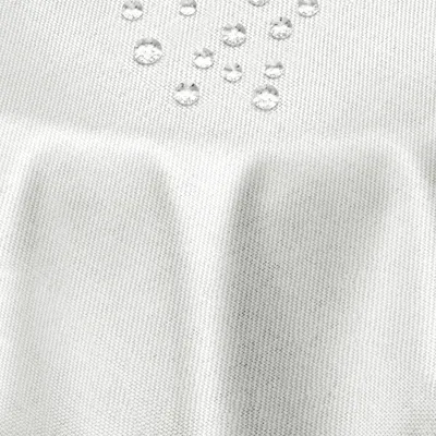 Produktbild von DecoHomeTextil Leinen Optik Tischdecke Weiß Oval 135 x 180 cm mit Lotus Effekt Abwaschbar