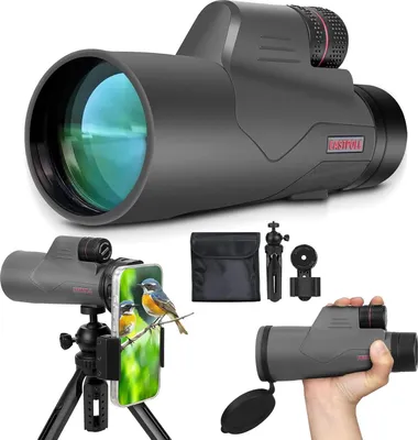 Produktbild von Monokular Teleskop 15x56 für Vogelbeobachtung, Wandern, Camping - Wasserdicht und Nebelbeständig mit Antirutschgriff