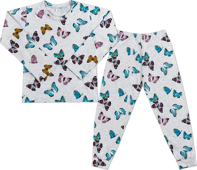 Produktbild von Langärmelige Pyjamas, lange Hosen - 110 - Rosa,Blau,Grau