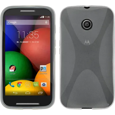 Produktbild von PhoneNatic Case kompatibel mit Motorola Moto E - clear Silikon Hülle X-Style + 2 Schutzfolien