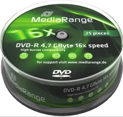 Produktbild von DVD-R 4,7 GB (16fach, 25 Stück)