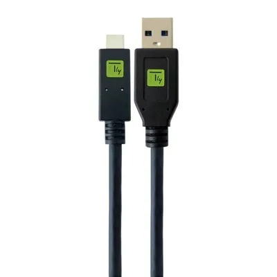 Produktbild von TECHLY USB3.1 Kabel Stecker Typ-A - Stecker USB Typ-C Schwarz 1m
