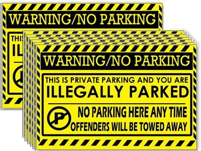 Parkverstoß-Sticker 5" x 8", gelb, 50 Stück