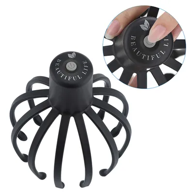 Produktbild von Kopfmassagegeräte, Kopfmassage Spinne mit 12 Fingern, Elektrisches Multi Funktions Kopfmassagegerät, Druckentlastung des Kopfes zur Entspannung
