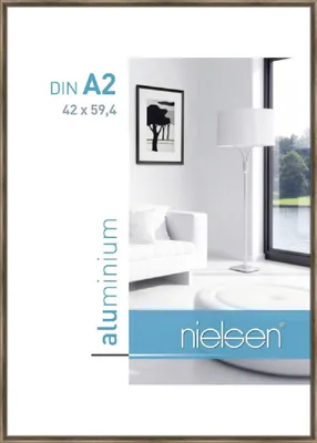 Produktbild von nielsen Aluminium Bilderrahmen Classic, 42x59,4 cm (A2), Struktur Walnuss
