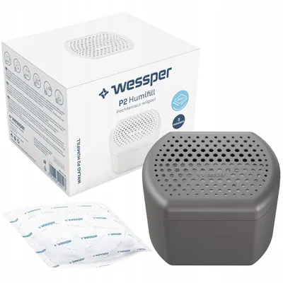 Immagine prodotto di Wessper Deumidificatore – Deumidificatore con cartuccia di ricarica HumiFill da 250 g (grigio)