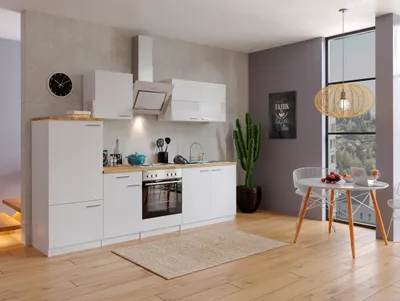 Produktbild von Küche Küchenzeile Küchenblock Einbauküche Weiß Malia 270 cm Respekta
