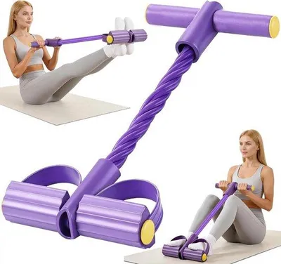 Productafbeelding van Weerstandsbanden met handgrepen - antislip - volledig lichaam - ideaal voor thuis fitness