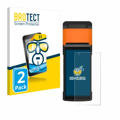 Produktbild von 2x Für Sunmi V2s Schutzfolie BROTECT Displayschutz Display Schutz Folie Klar Transparent