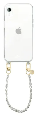 Produktbild von Pearlfection Transparant Cord Hülle - Short cord  - Kompatibel mit iPhone X/XS