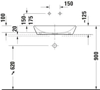 Produktbild von DURAVIT 2397600070 D-Neo Aufsatzbecken 600x400mm
