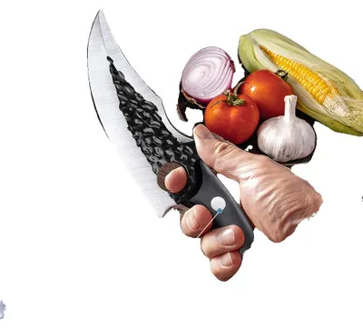 Obrázok produktu pre Nôž na vykosťovanie, ručne kovaná oceľ, ergonomická drevená rukoväť, hnedý
