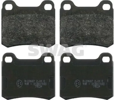 Produktbild von SWAG Bremsbeläge Satz Hinten Bremsklötze passend für MERCEDES-BENZ 190 (W201) 10 91 6154