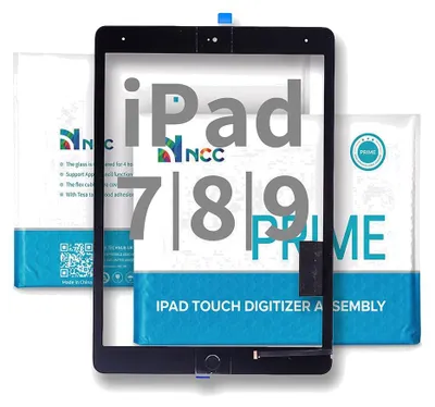 Produktbild von Kompatibles NCC Touchscreen Displayglas Klebestreifen Schwarz für Apple iPad 7 10.2 2019, für Apple iPad 8 10.2 2020, für Apple iPad 9 10.2 2021 A1893, A1954, A2428, A2429, & Werkzeug