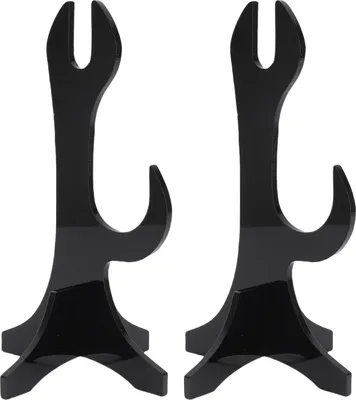 Image de Support d'épée en acrylique deux couches Base stable Support d'épée de samouraï Décoration intérieure pour collection Noir