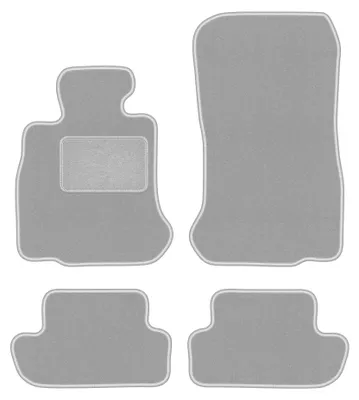Image de Tapis de sol en moquette pour BMW 6 F12 2011-2018 (cabriolet) – jeu 4 pièces, gris, sur mesure – Wielganizator OSLO