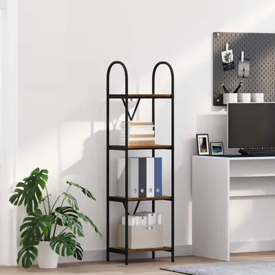Image de Maison Exclusive - Étagère à livres, 4 niveaux, 40 x 30 x 146 cm, en panneaux de bois