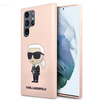 Zdjęcie produktu dla Etui Karl Lagerfeld Ikonik Silicone do Samsung Galaxy S23 Ultra różowy