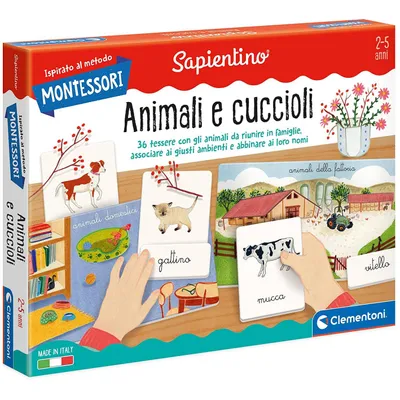 Immagine prodotto di Clementoni Montessori - Gli animali e i loro cuccioli