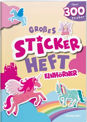 Produktbild von Großes Stickerheft. Einhörner