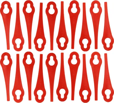 Produktbild von vhbw 20x Ersatz-Messer Ersatz für Grizzly 91094326 für Rasenmäher - Ersatzklinge Rot, Polyamid