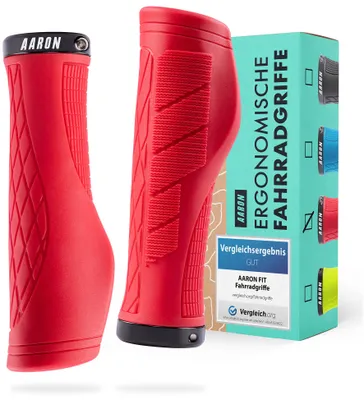 Produktbild von AARON Fit Ergonomische Fahrradgriffe Lenkergriffe Rot