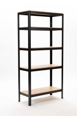 Produktbild von Regal Designregal bis 875 kg. schwarz pulverbeschichtet