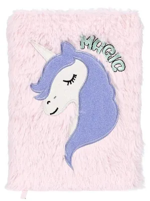 Produktbild von Plüsch-Notizbuch A5 Pastell Einhorn 0763