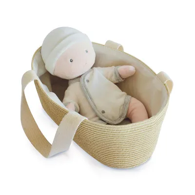 Produktbild von BABY PUPPE MIT BABYSCHALE - Weiß und Grau