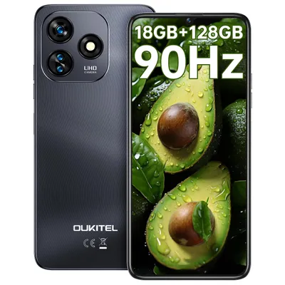 Image de OUKITEL C51 Smartphone Android 14, Téléphone Portable, 18 Go RAM (6+12) + 128 Go, écran 6,8 pouces 90 Hz, Caméra 13 MP, Noir