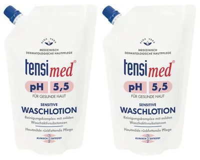 Produktbild von Tensimed Waschlotion mild mit Aloe Vera Nachfüllbeutel 1000ml 2er Pack