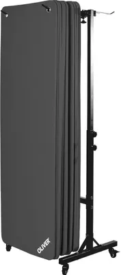 Produktbild von 10x Oliver Gymnastikmatte m. Ösen u. Transportwagen 180 x 60 x 1.5 cm - anthrazit
