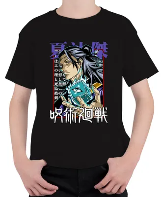 Obrázek produktu pro Jujutsu Kaisen Anime Manga Eye Cube Flame Gloomy Gift Uni dětské tričko, černá, 140 €