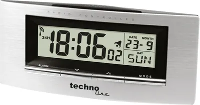 Produktbild von Technoline WT182, Digitaler Wecker, Rechteck, Silber, 12/24 h, F, °C, LCD