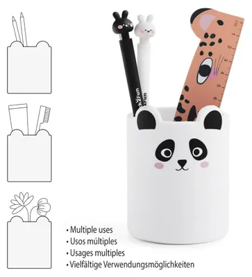 Productafbeelding van Back2Fun - Zachte siliconen pennenhouder voor kinderen, met een schattig dierenmotief. Perfect!