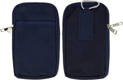 Immagine prodotto di Borsa universale per smartphone taglia XXL in nylon con moschettone - blu