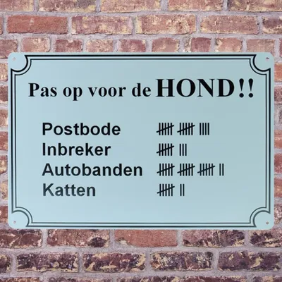 Produktbild von Vorsicht vor dem Hund Blechschild - Metallschild - Vintage blechschild - Metall poster - Retro blechschild.