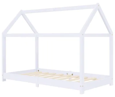 Produktbild von vidaXL Kinder-Bettgestell Weiß Massivholz Kiefer 70 x 140 cm