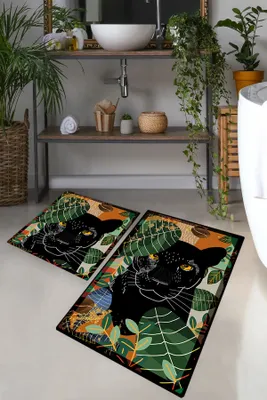 Produktbild von Mijolnir, Schwarz, Badematten-Set (2 Stück), Mehrfarbig, 100% POLYESTER, 50 x 60 cm
