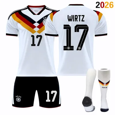 Immagine prodotto di #17 WIRTZ Maglia da calcio della Germania per i Mondiali 2026, per bambini e adulti. TAGLIA:XS