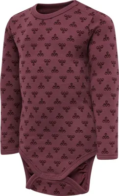 Zdjęcie produktu dla hummel hmlBAMBO Body z długim rękawem dla dzieci, kolor roan rouge, rozmiar 56