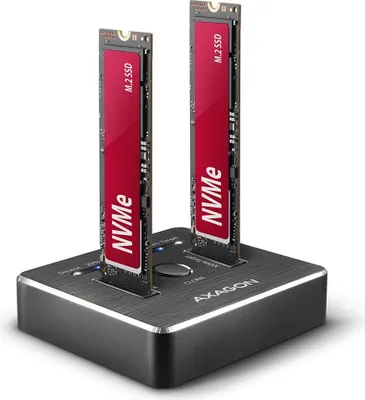 Obrázek produktu pro Axagon ADSA-M2C, SSD, M.2, M.2, USB 3.2 Gen 2 (3.1 Gen 2) Type-C, Černá, Hliník