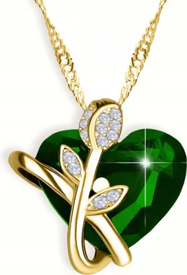 Immagine prodotto di Catena d'oro con cuore di cristallo ARGENTO 925